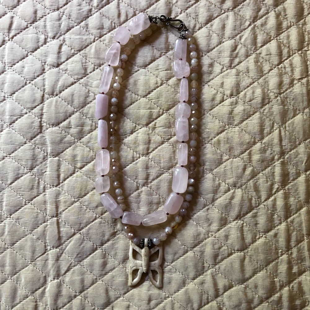 Butterfly Pink Choker Necklace